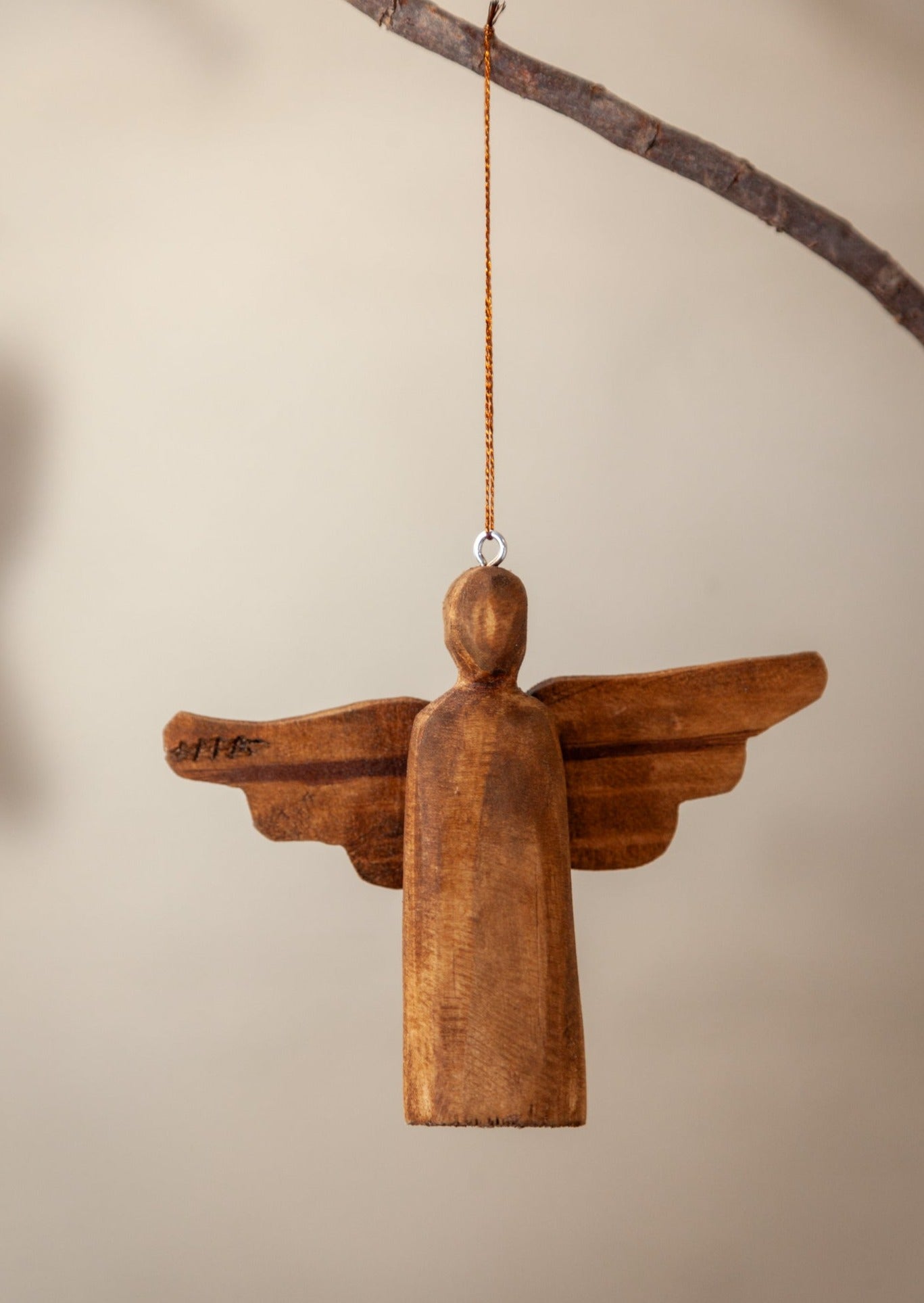 Wooden Angel Ornament