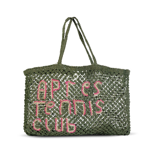 Apres Tennis Club Woven Jute Tote