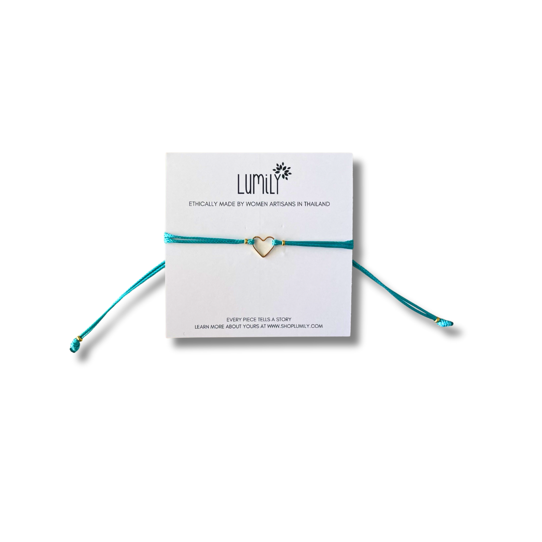 Heartstring Love Non-Tarnish Brass Heart Bracelet - Thailand - Osadia Concept Store