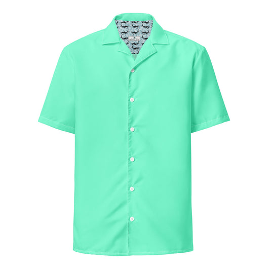 Labelless Aqua Sky Button Down Camp Shirt