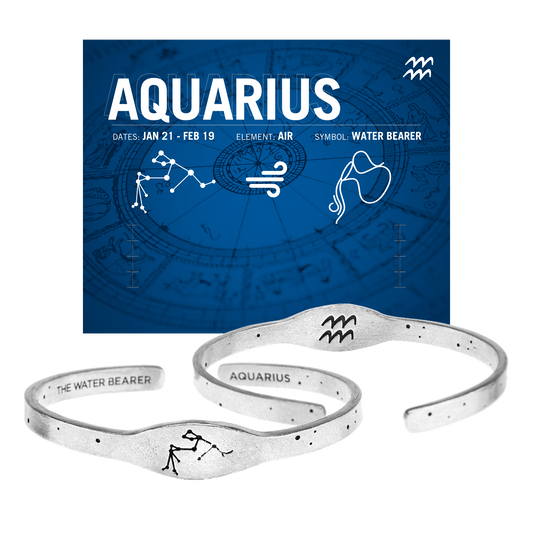 Zodiac Cuff Bracelet - Aquarius