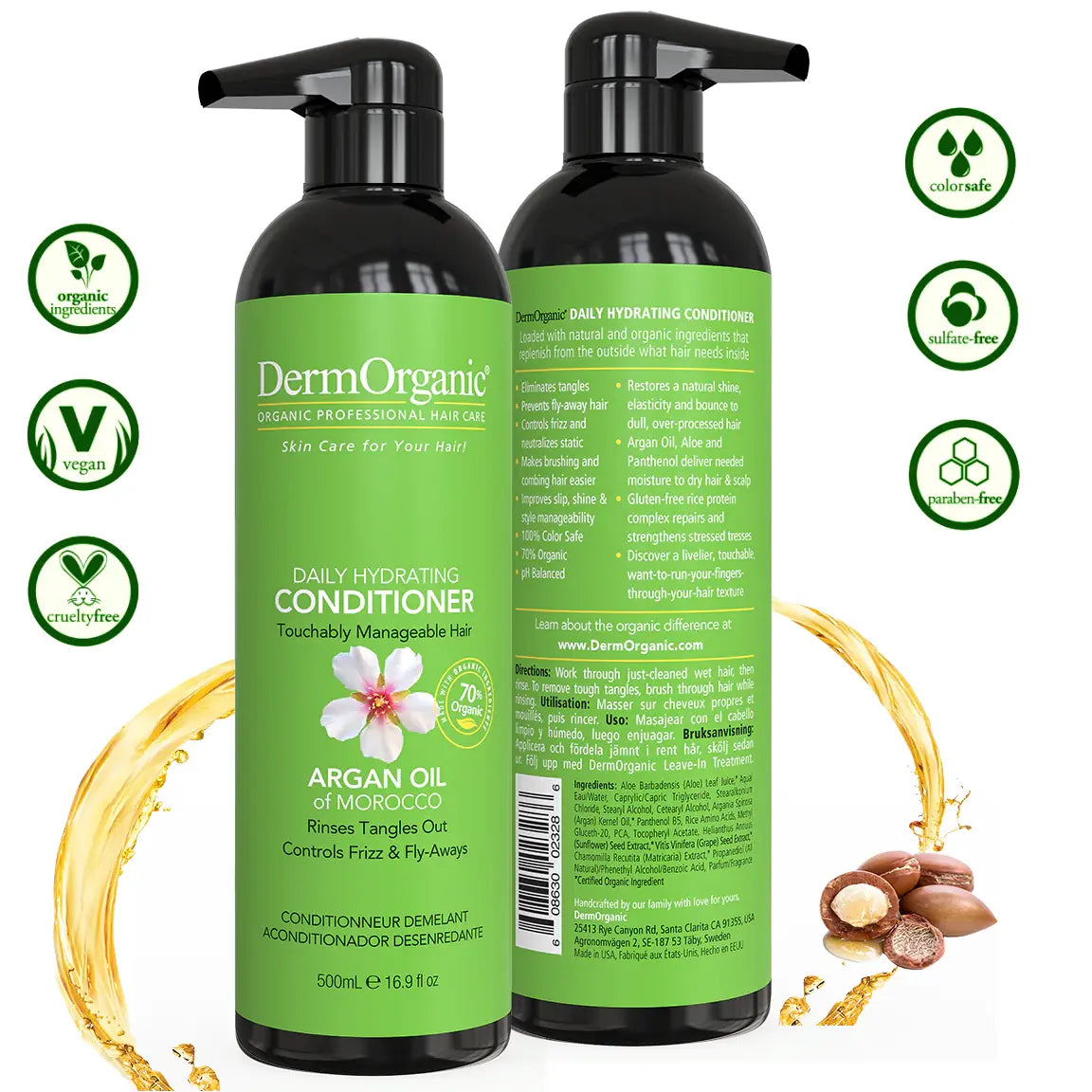 Dermorganic Daily Hydrating Conditioner 16.9 Oz