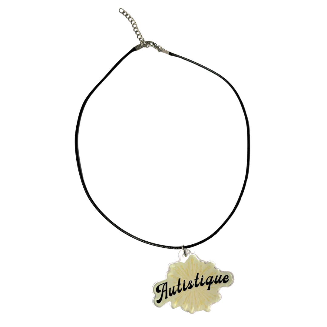 Autistique Autism Pride Acrylic Pendant Necklace