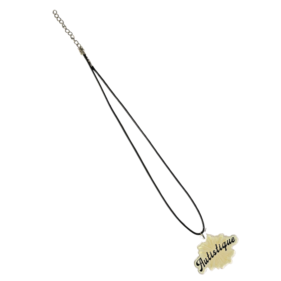 Autistique Autism Pride Acrylic Pendant Necklace