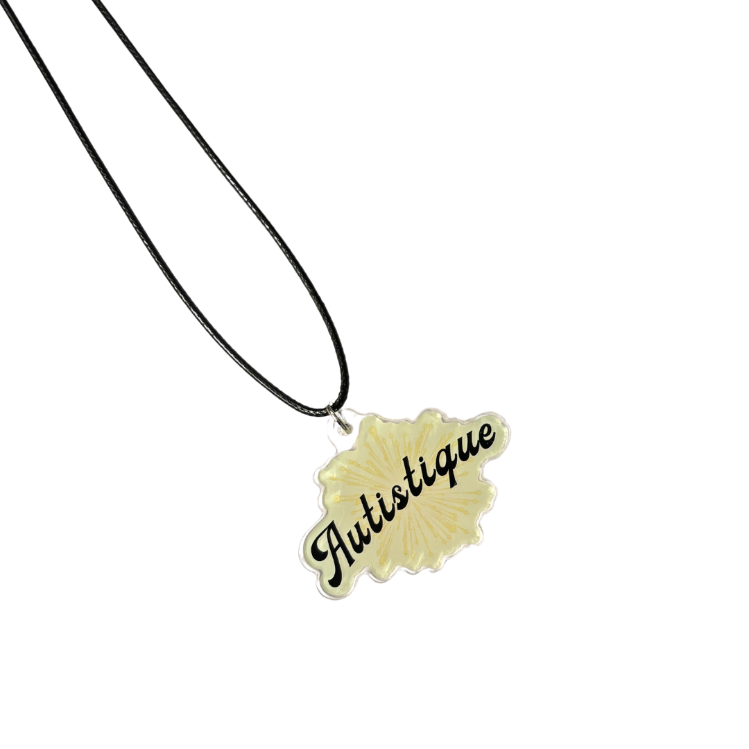 Autistique Autism Pride Acrylic Pendant Necklace