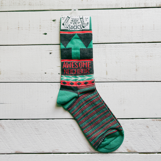 Awesome Neighbor Socks | Unisex Funny Gift Socks | Gift for Her