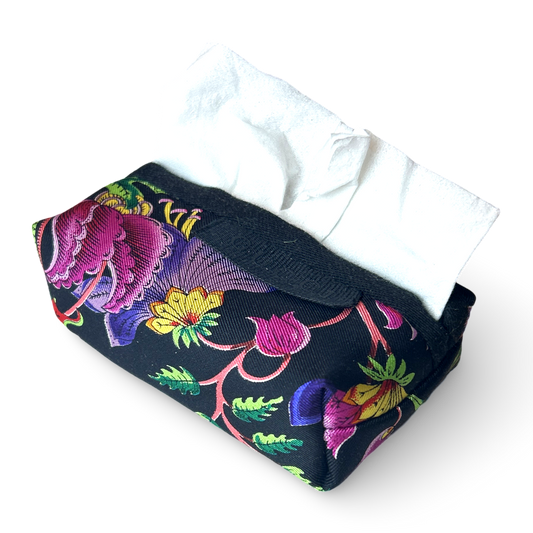 Flora Nero Vintage Scarf Travel Tissue Pouch