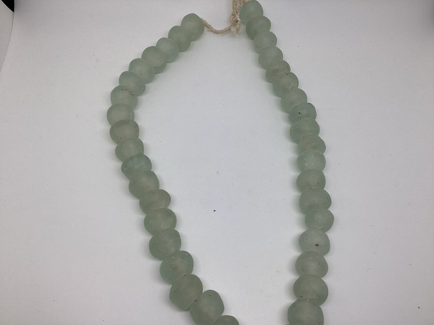 Large Recycled White Glass Beads