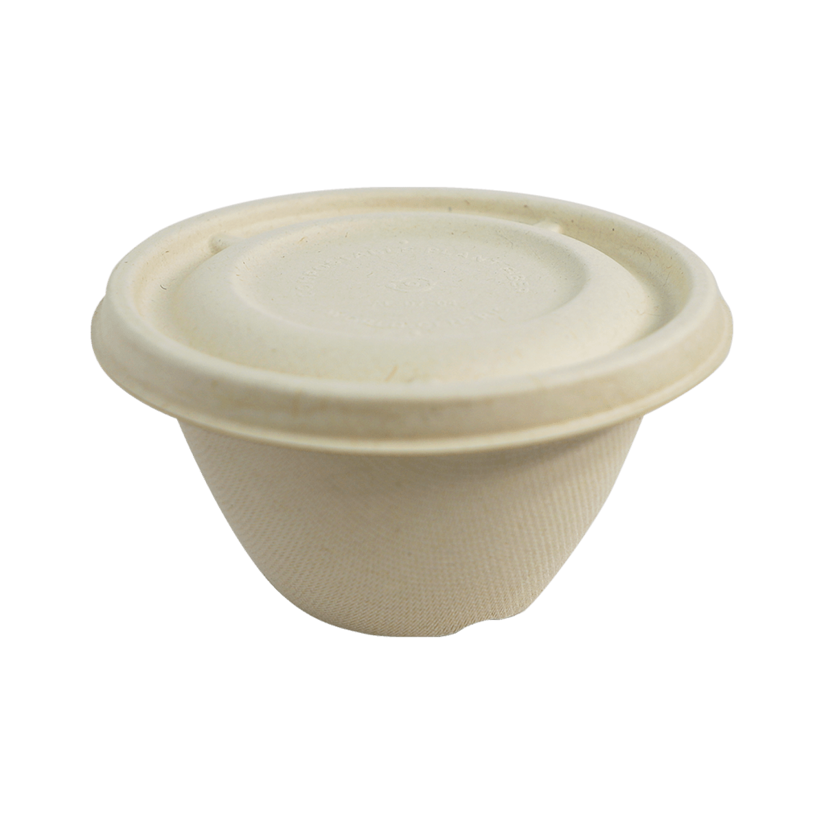 World Centric 12 oz Barrel Bowl Fiber Lid Compostable Plant Fiber (QTY 500), SKU BBL-SC-12N-LF