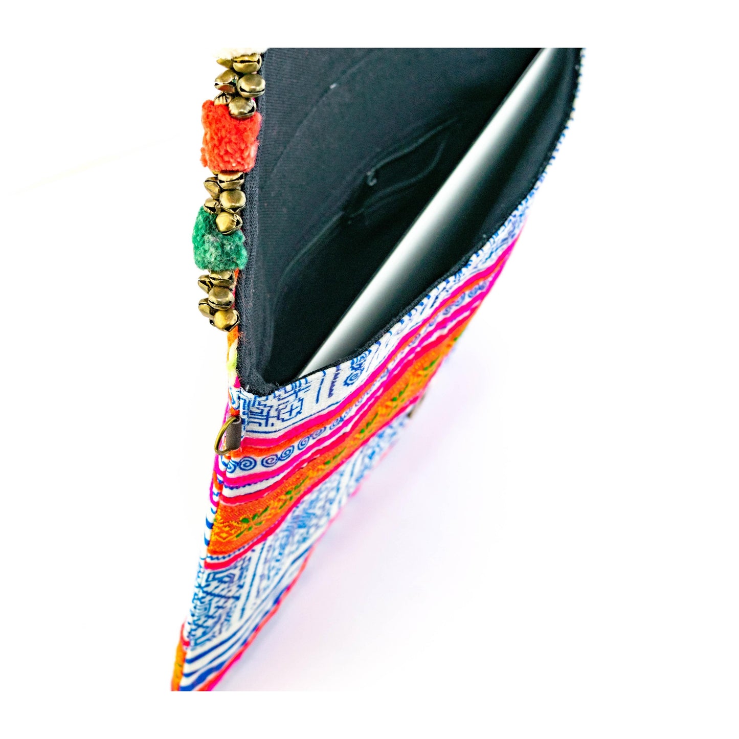 Pink Vintage Hmong Convertible Envelope Clutch | Purse - Thailand