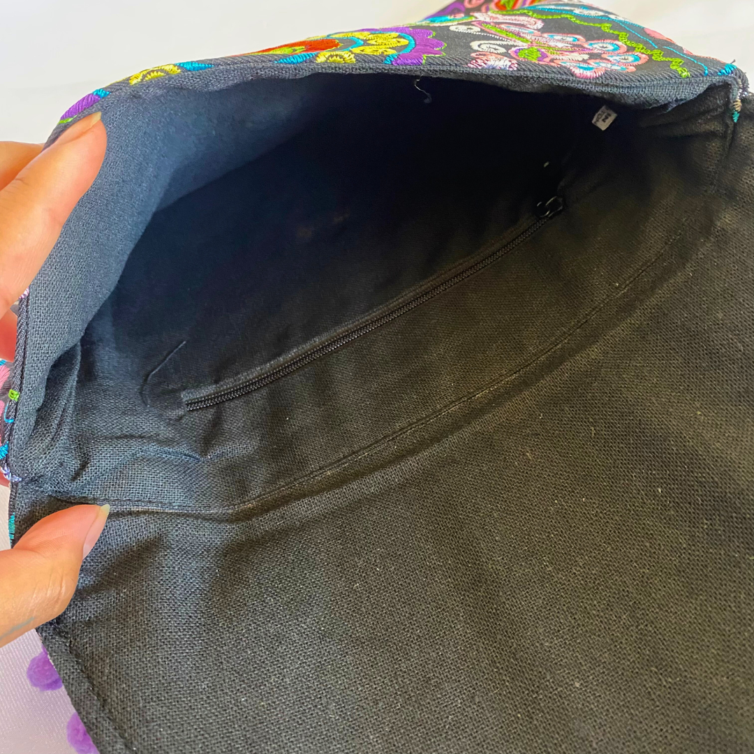 Tassel Embrodiered Handmade Clutch - Thailand