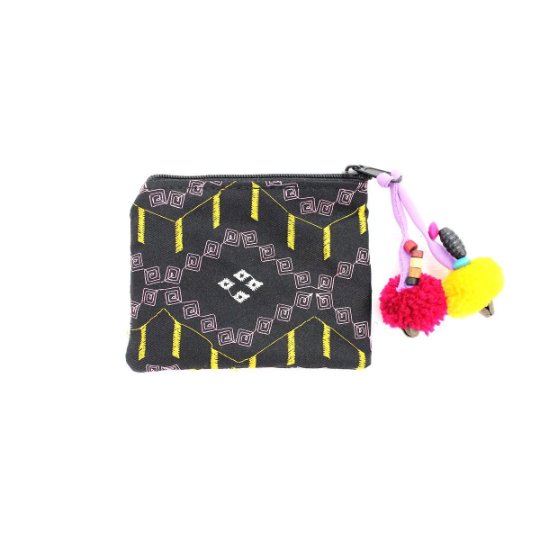 Lagoon Embroidered Coin Purse - Thailand