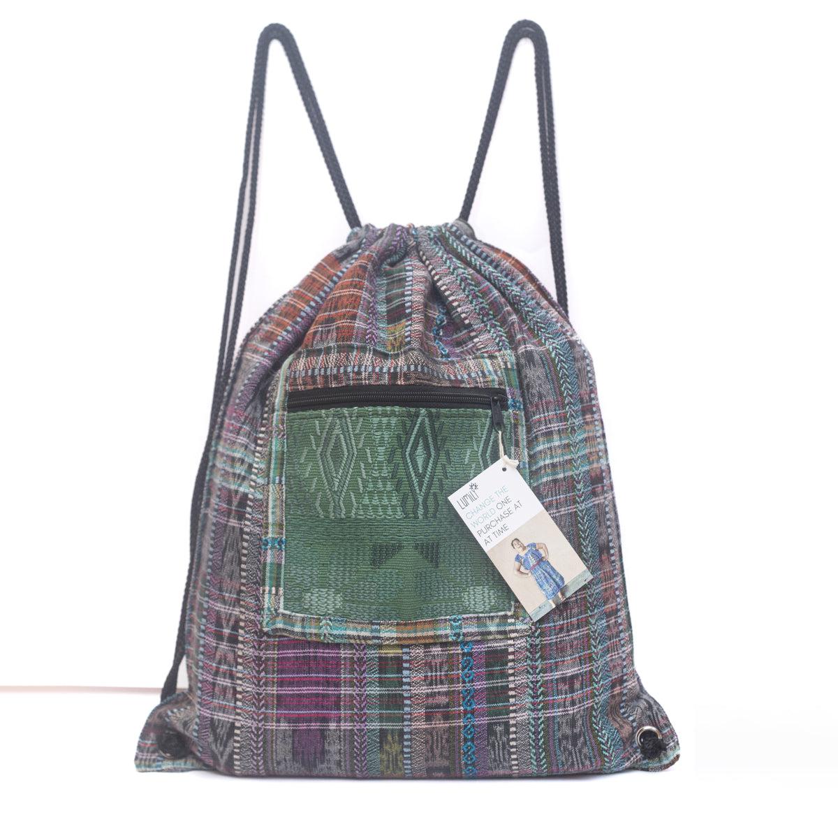 Salsa Upcycled Corte Backpack - Unique Guatemalan Handicraft