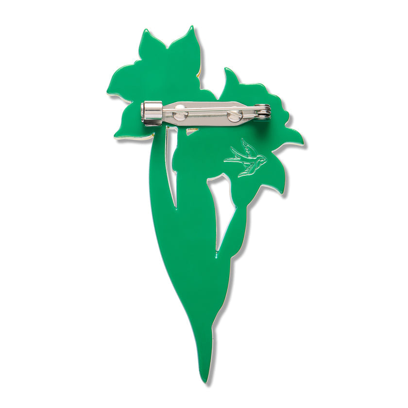 Garden Goddess Daffodil Brooch by Erstwilder