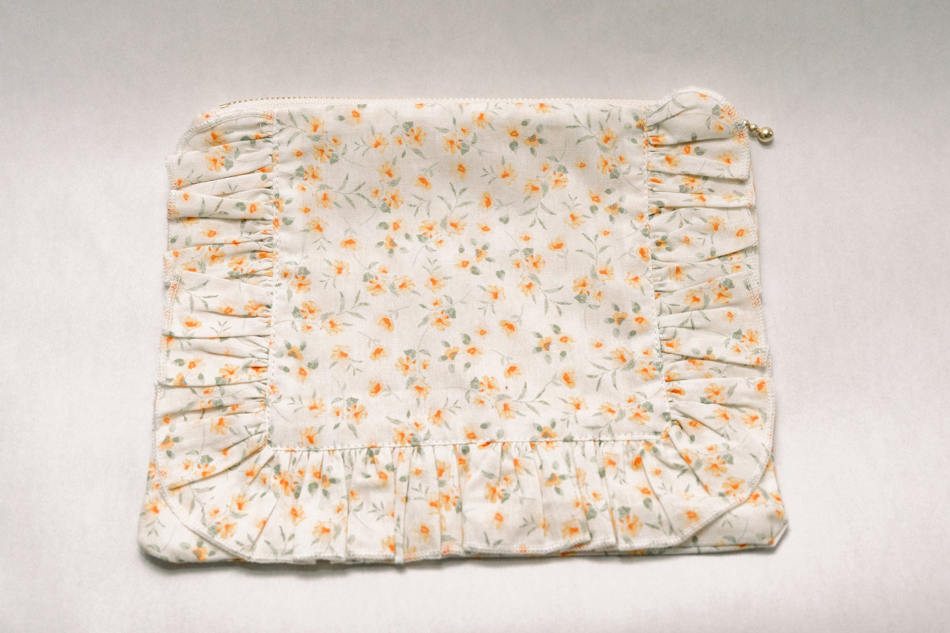 Vintage-Inspired Floral Pouch-Lemon Blossoms - Osadia Concept Store