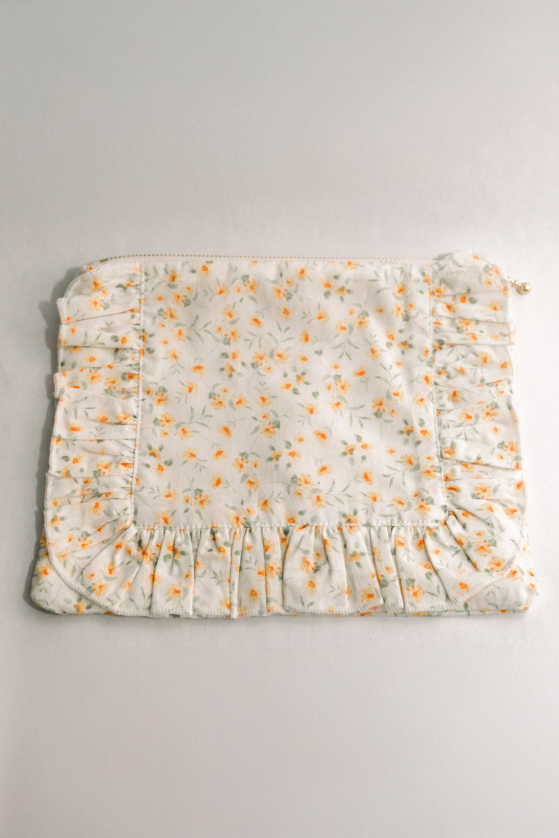 Vintage-Inspired Floral Pouch-Lemon Blossoms - Osadia Concept Store