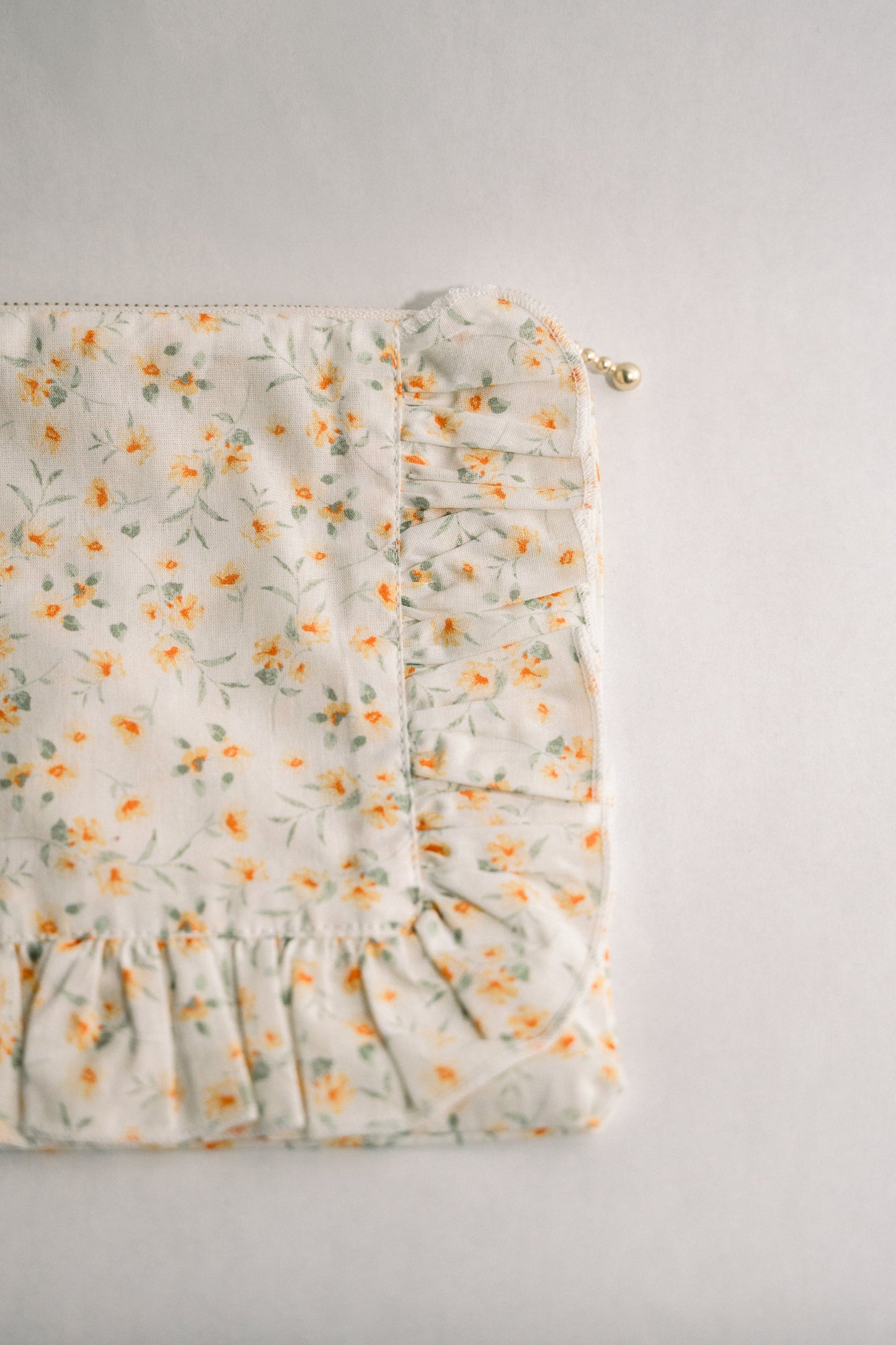 Vintage-Inspired Floral Pouch-Lemon Blossoms - Osadia Concept Store