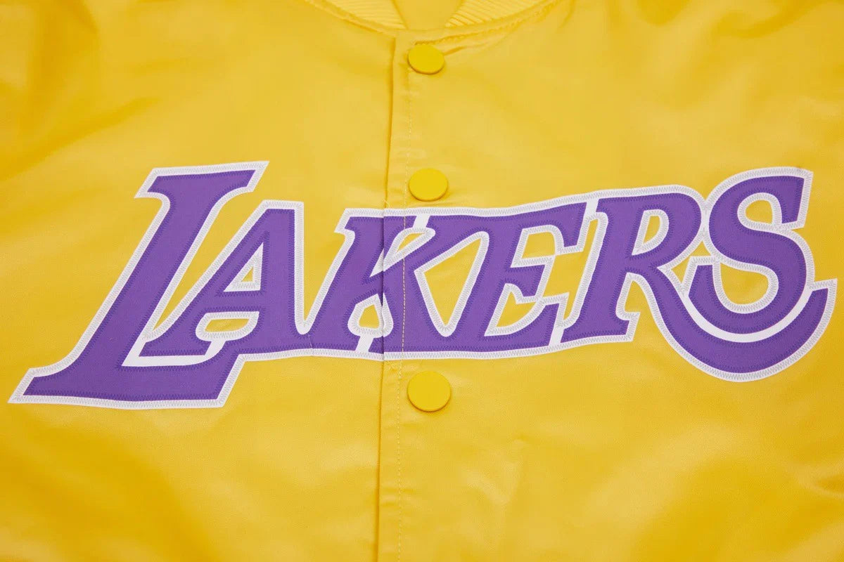 Pro Standard LA Lakers Big Logo Satin Jacket - Gold