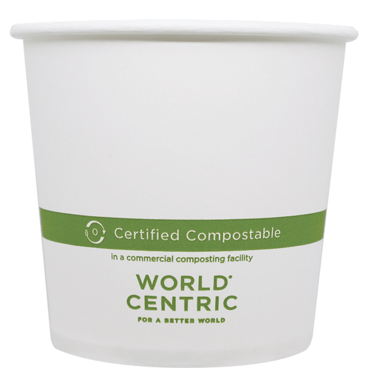 World Centric 24 oz FSC® Paper Bowl, White (QTY:500)