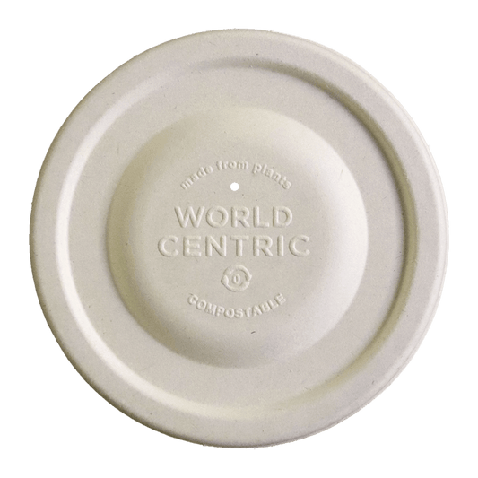 World Centric Fiber Lid for 12-32 oz Paper Bowls, Compostable, No Added PFAS (QTY 1000), SKU BOL-FB-12-LF