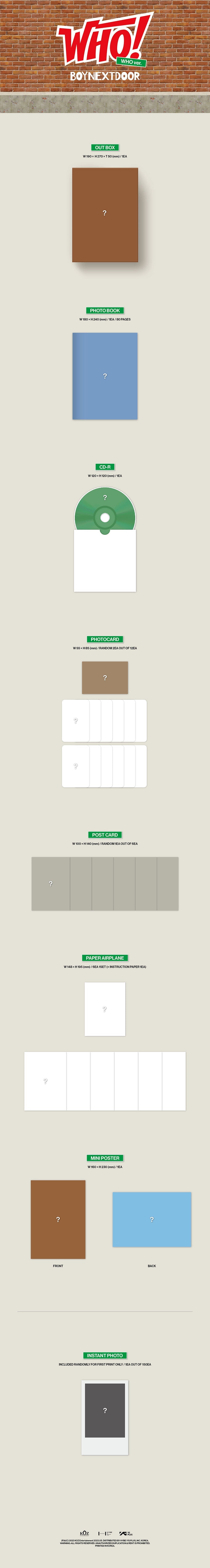 BoyNextDoor 1st Single Album - Who