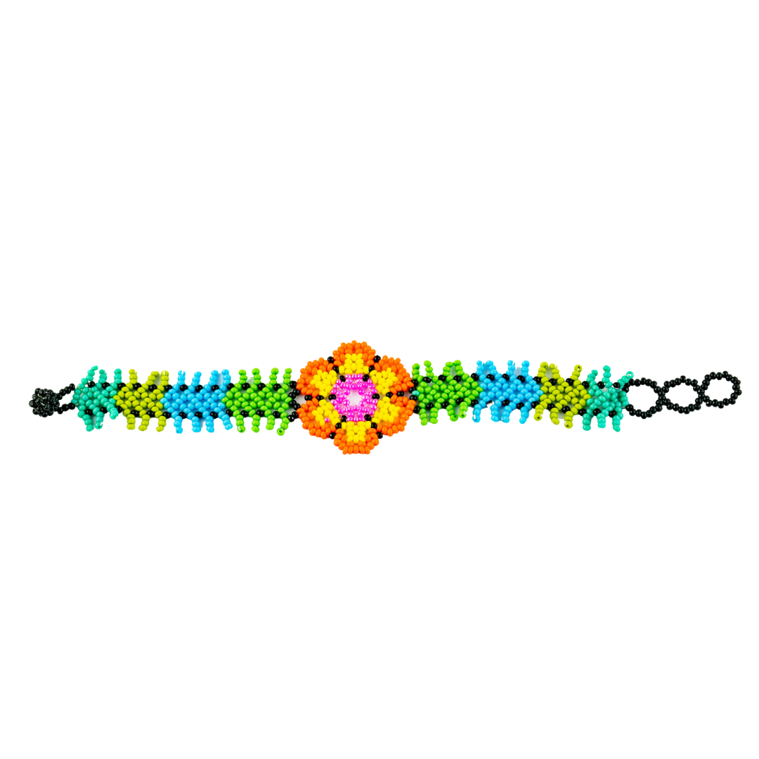 Sundance Floral Seed Bead Bracelet - Guatemala