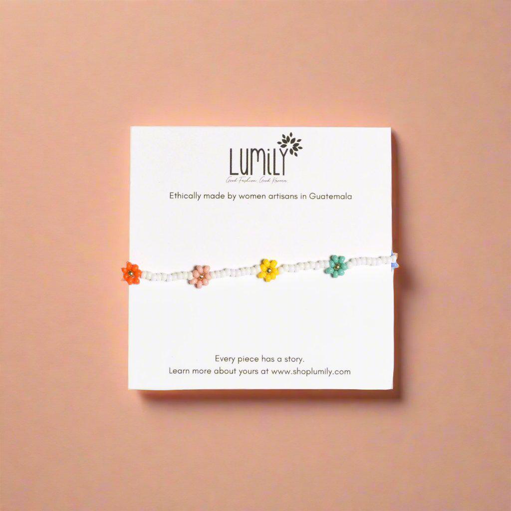 Daisy Seed Bead Bracelet - Guatemala - Osadia Concept Store