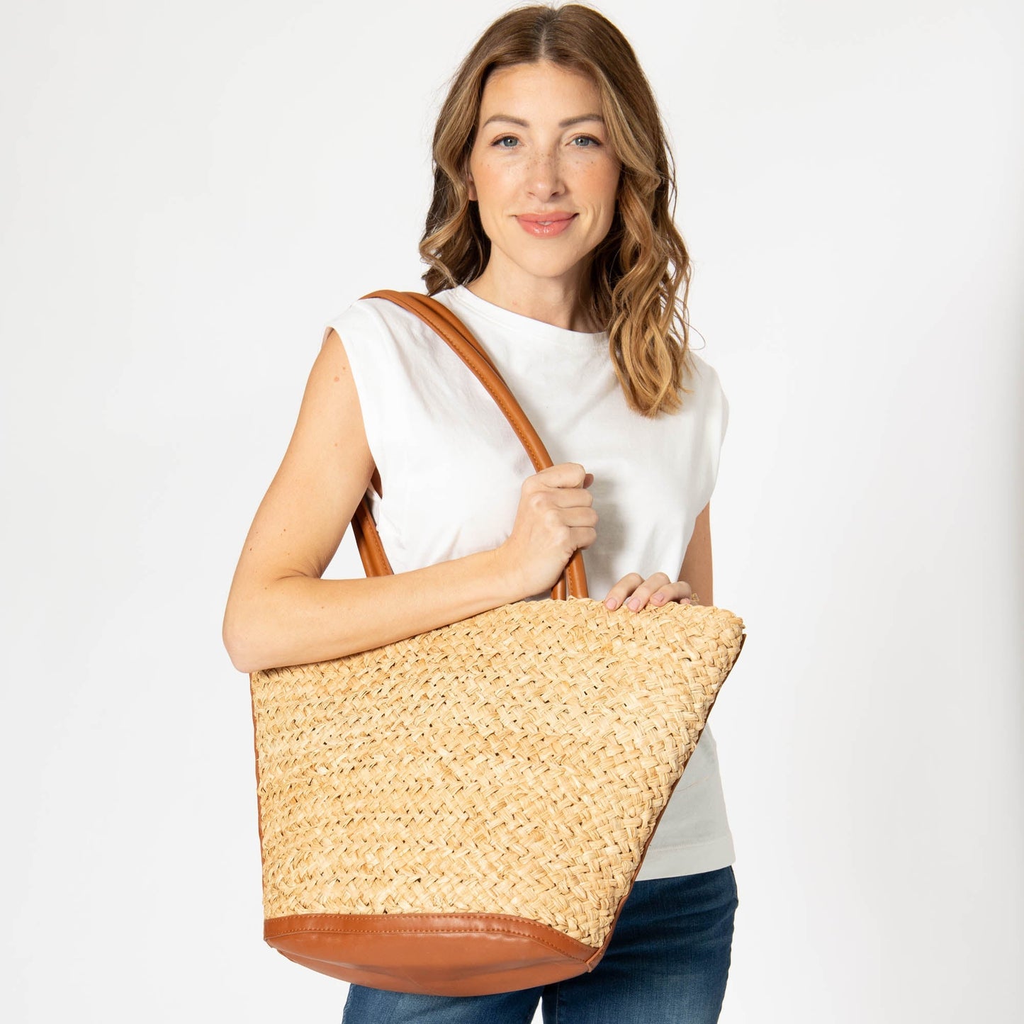 Maya - Raffia Structured Tote
