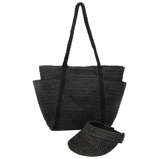 Cruz - Crochet Tote with Matching Visor