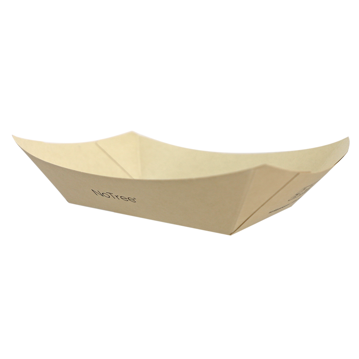 World Centric Compostable NoTree Boat Tray, 3 lb, Natural (QTY 500), SKU BT-NT-300