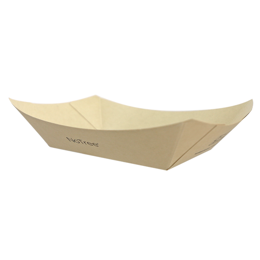 World Centric Compostable NoTree Boat Tray, 3lb, Natural (QTY 500), SKU BT-NT-300