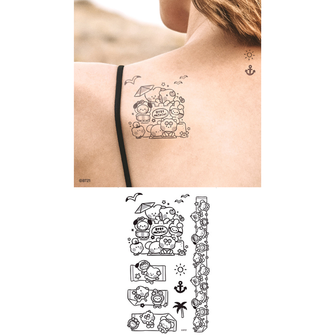 BT21 Minini Tatoo Sticker Summer Sky
