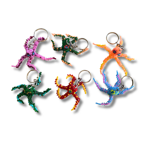 Octopus Seed Bead Keychain - Guatemala