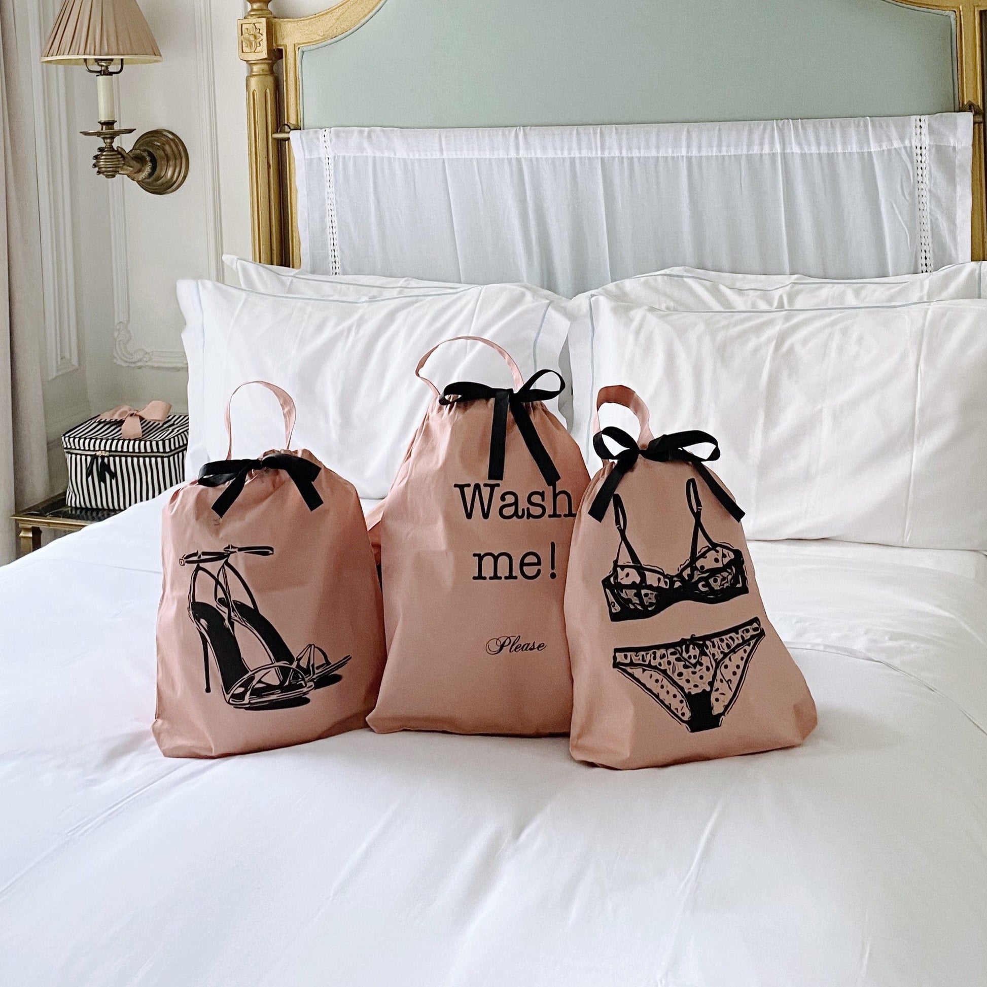 Polkadot Lingerie Travel Bag, Pink/Blush - Osadia Concept Store