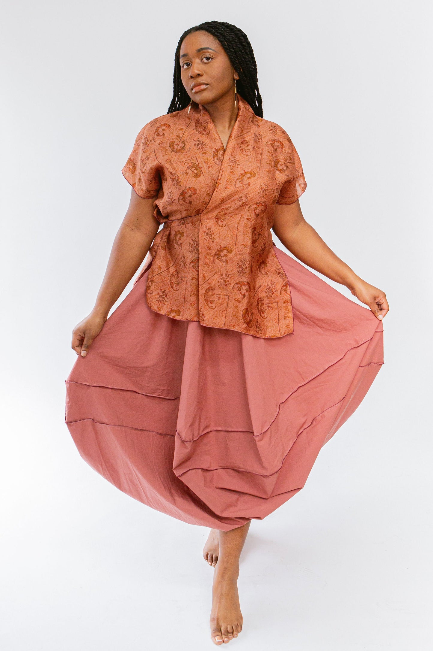 Cotton Poplin Bellows Skirt