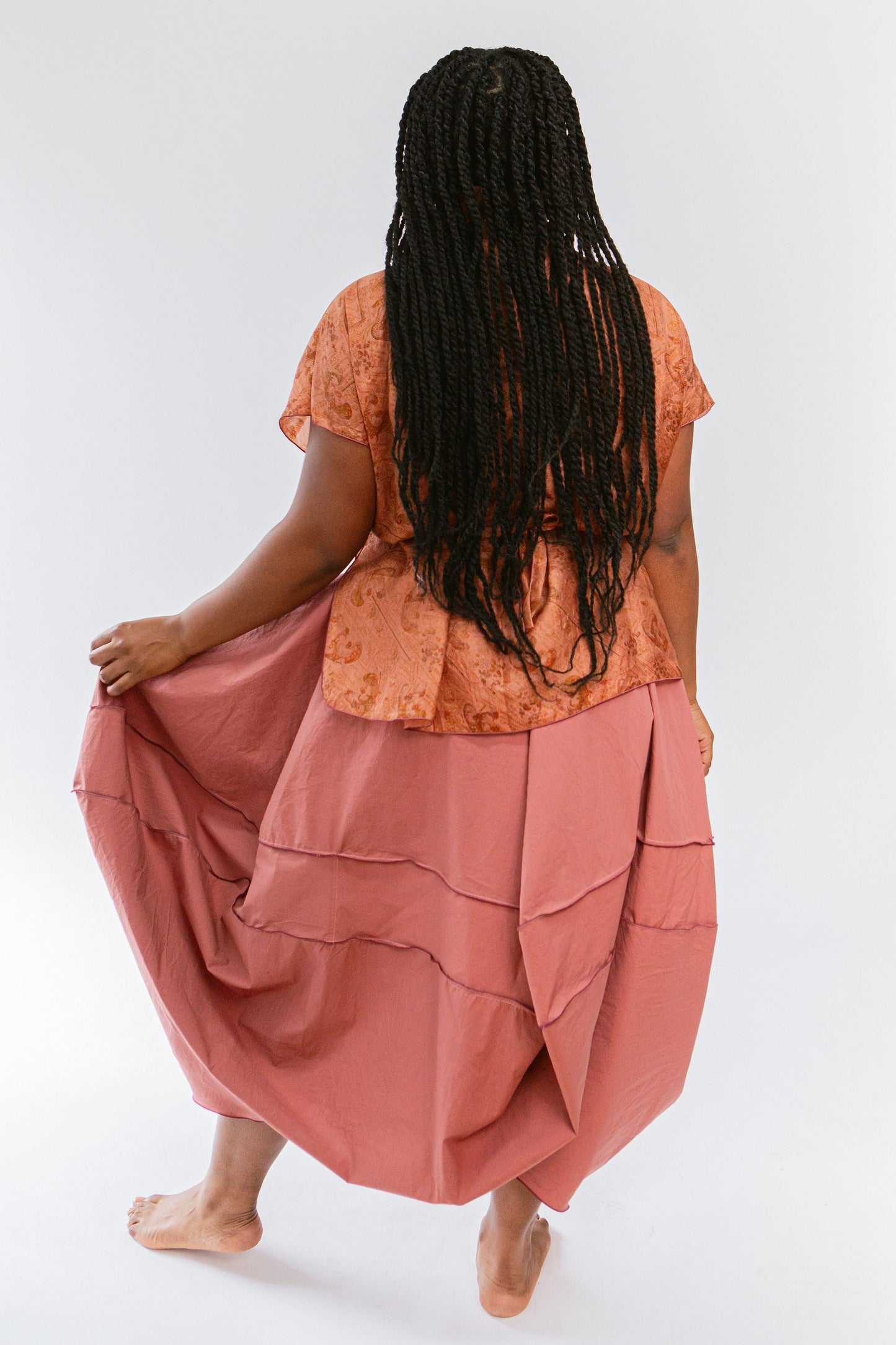 Cotton Poplin Bellows Skirt