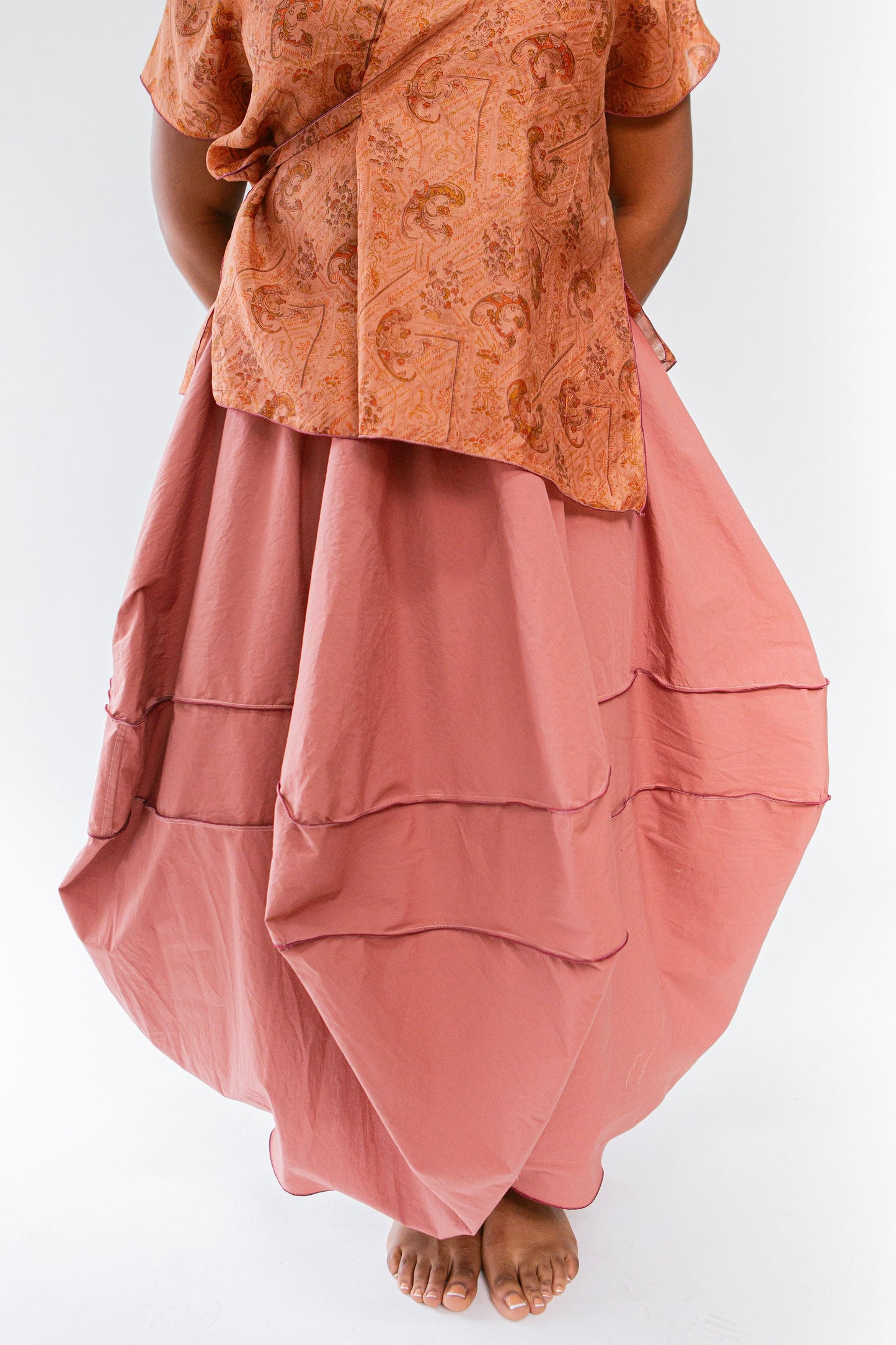 Cotton Poplin Bellows Skirt