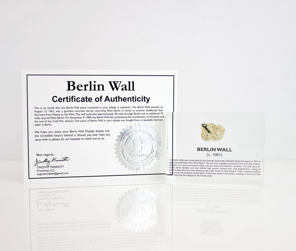 Berlin Wall Artifact Display