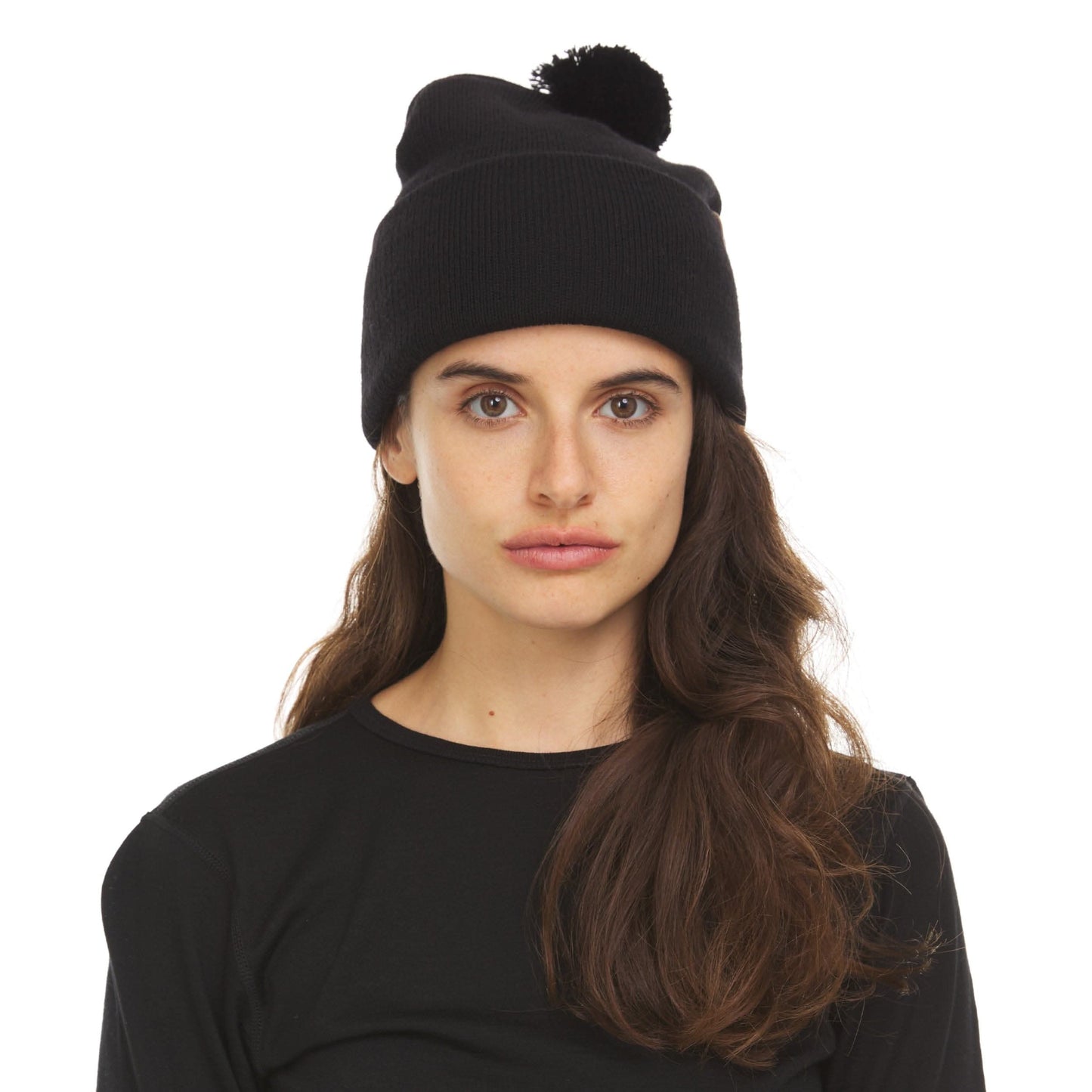 Midweight Merino Wool Knit Pom Beanie | 100% Merino Wool