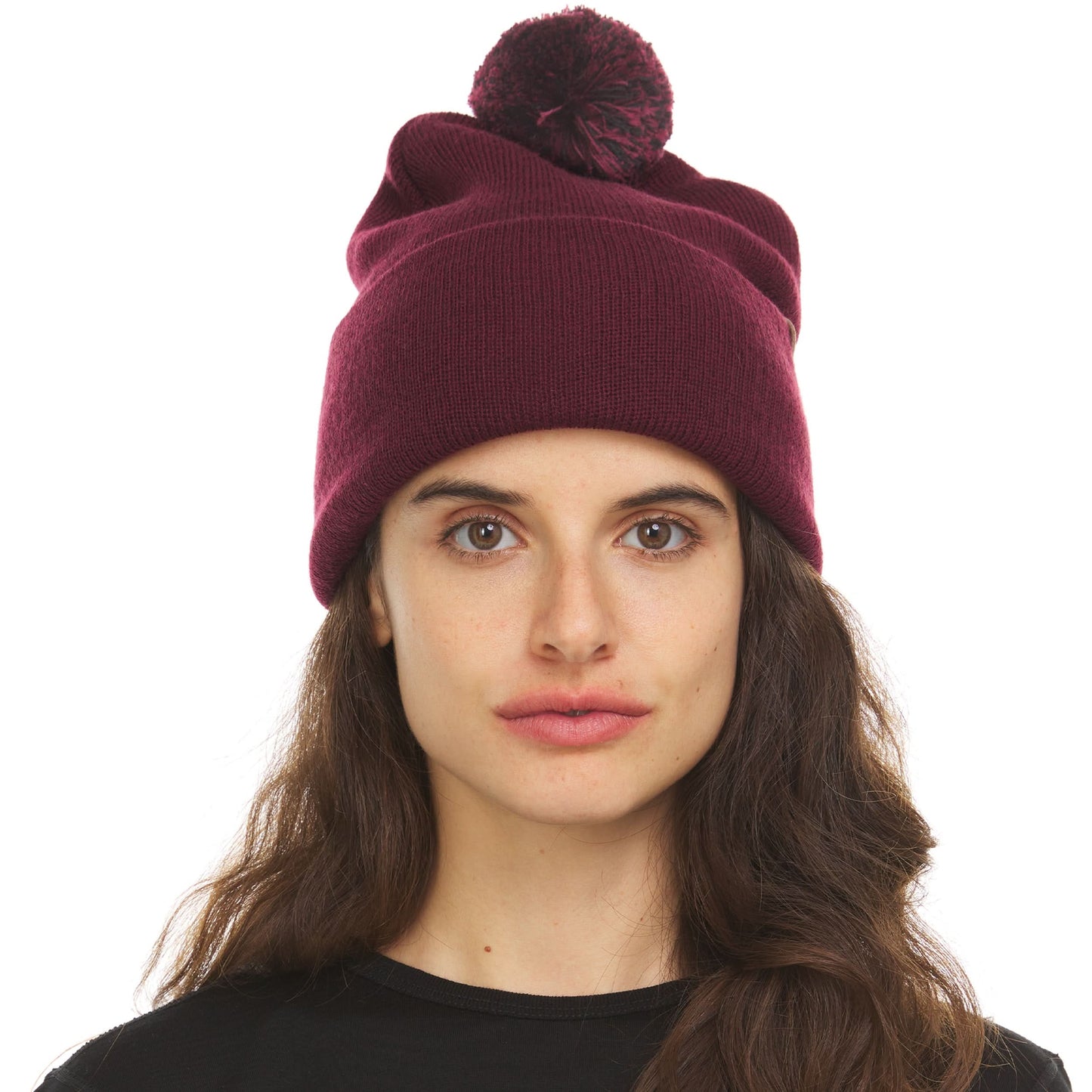 Midweight Merino Wool Knit Pom Beanie | 100% Merino Wool