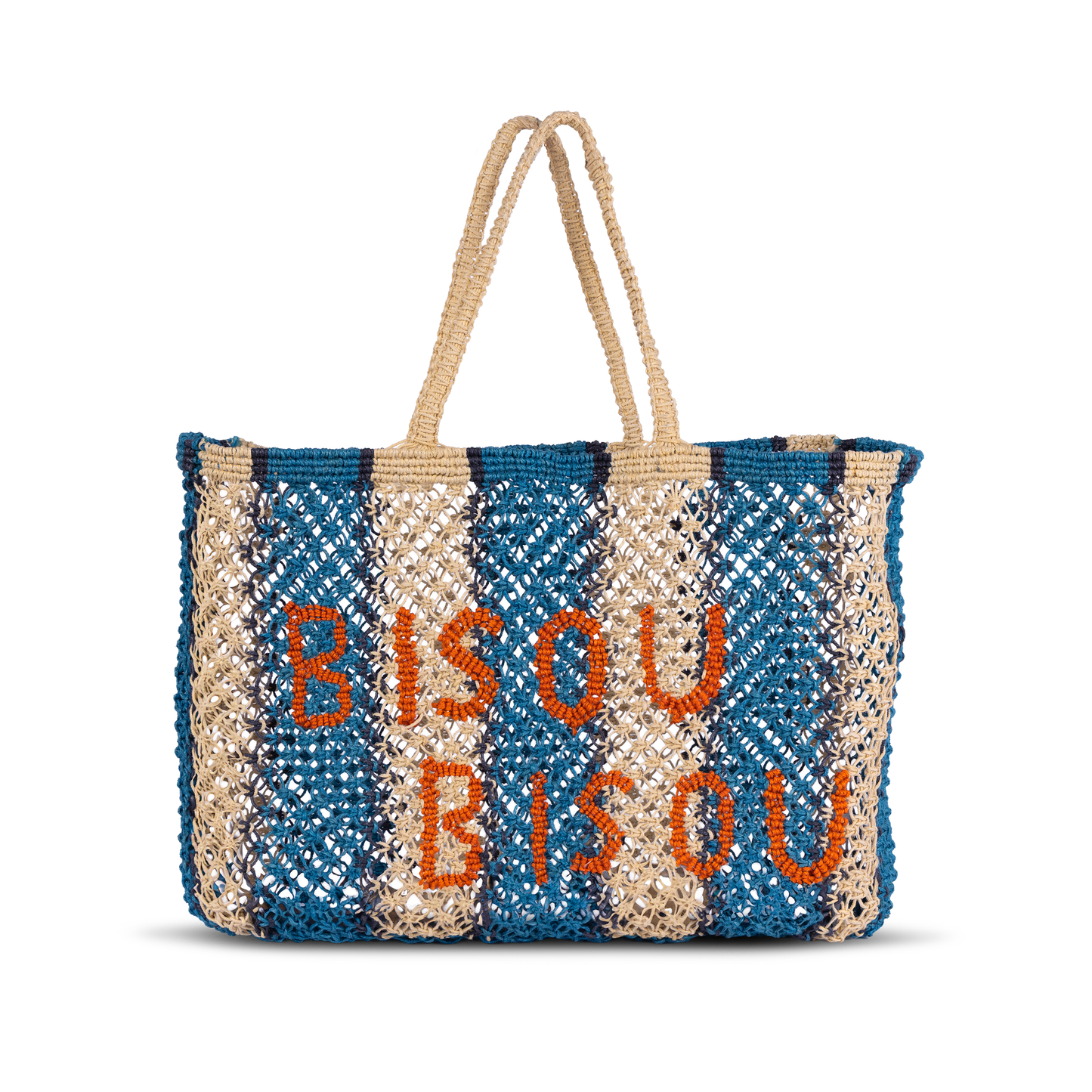 Bisou Bisou Woven Jute Tote