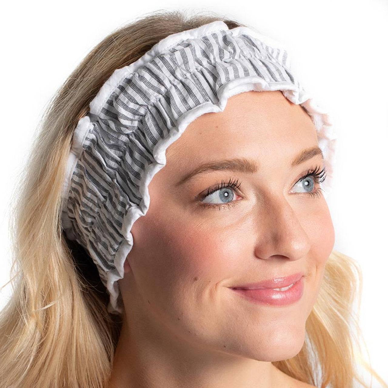 Pretty Seersucker Spa Headbands | Cozy Hair Bands For Makeup and Skincare