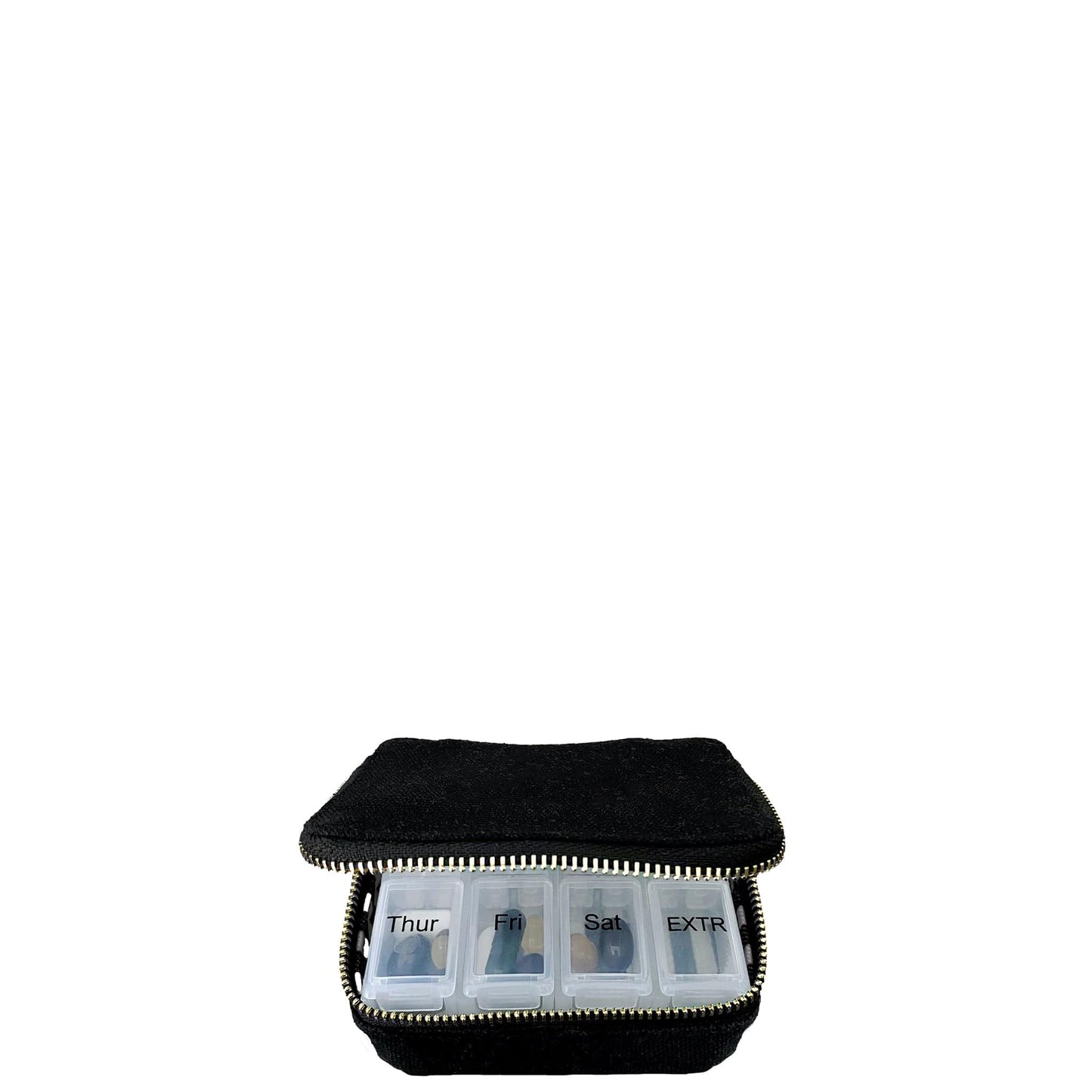 Weekly Pill Organizer Case – Small, Black