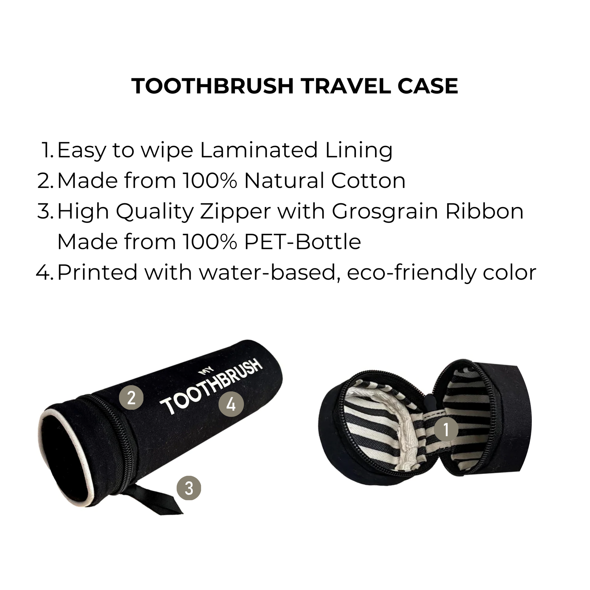 Toothbrush Travel Case, Black - Osadia Concept Store