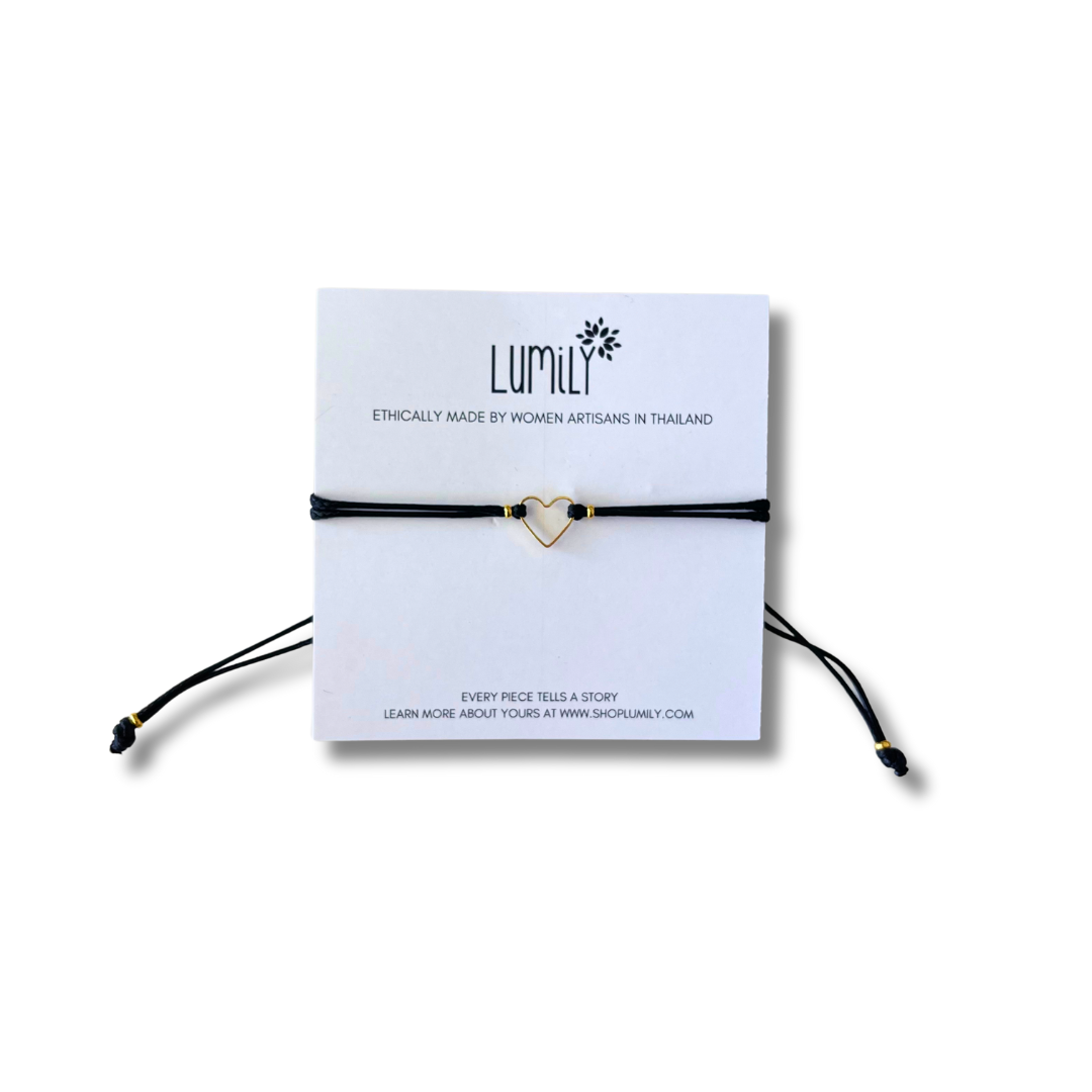 Heartstring Love Non-Tarnish Brass Heart Bracelet - Thailand - Osadia Concept Store