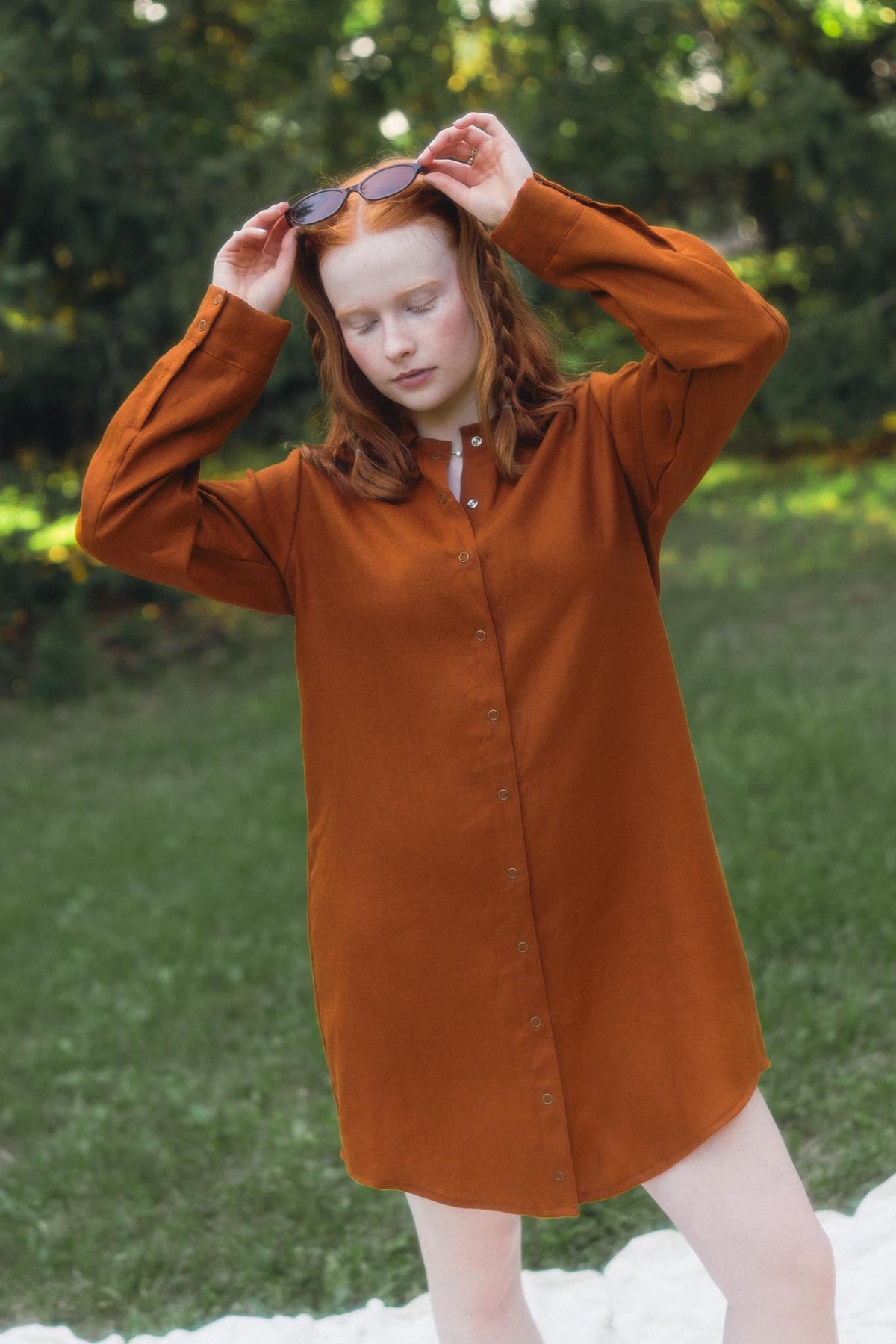 Aurelia Dress in Rust