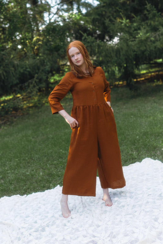 Ranch Jumpsuit (Updated) in Rust