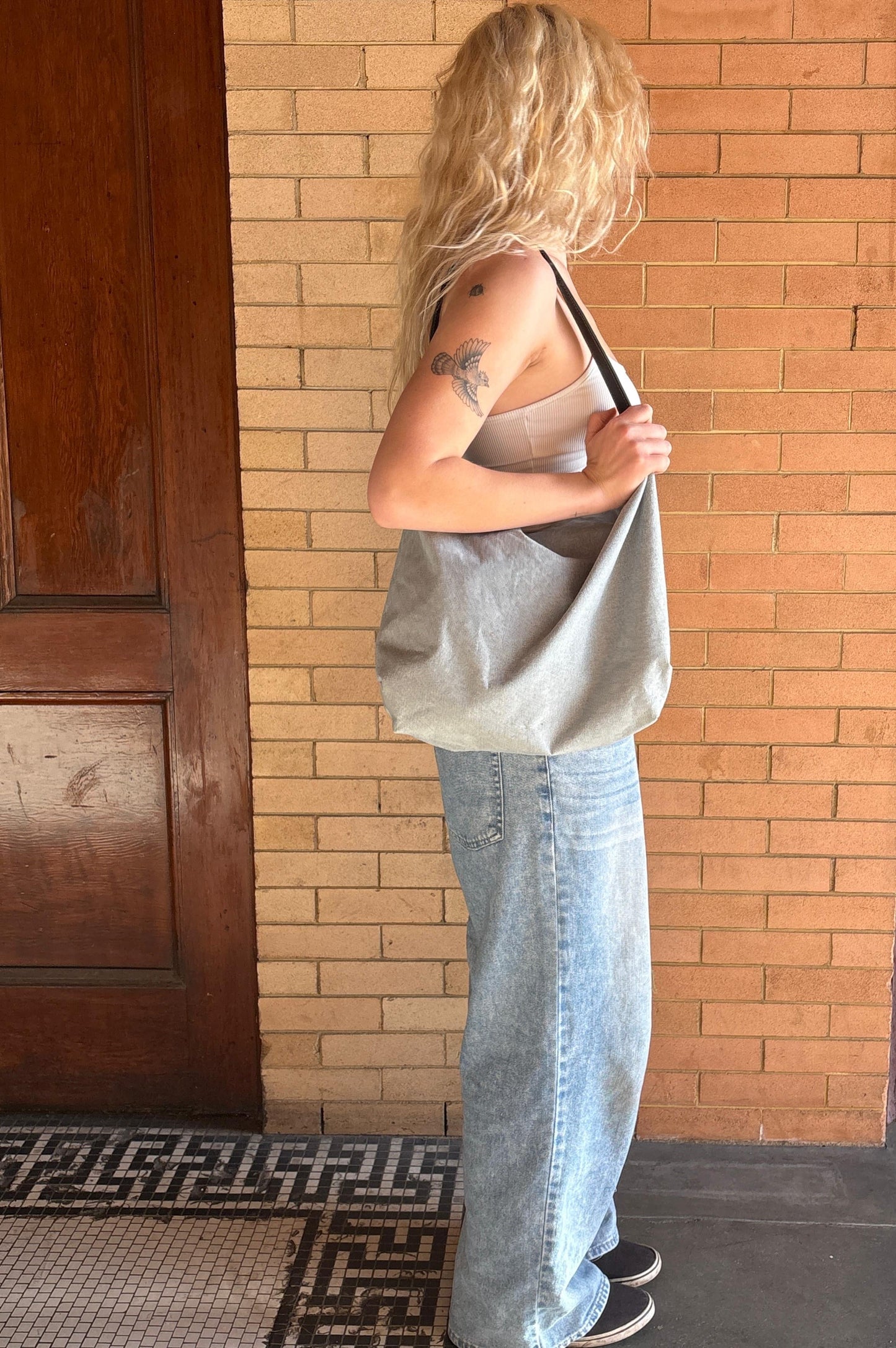 Su't Tote Market Bag - Gray