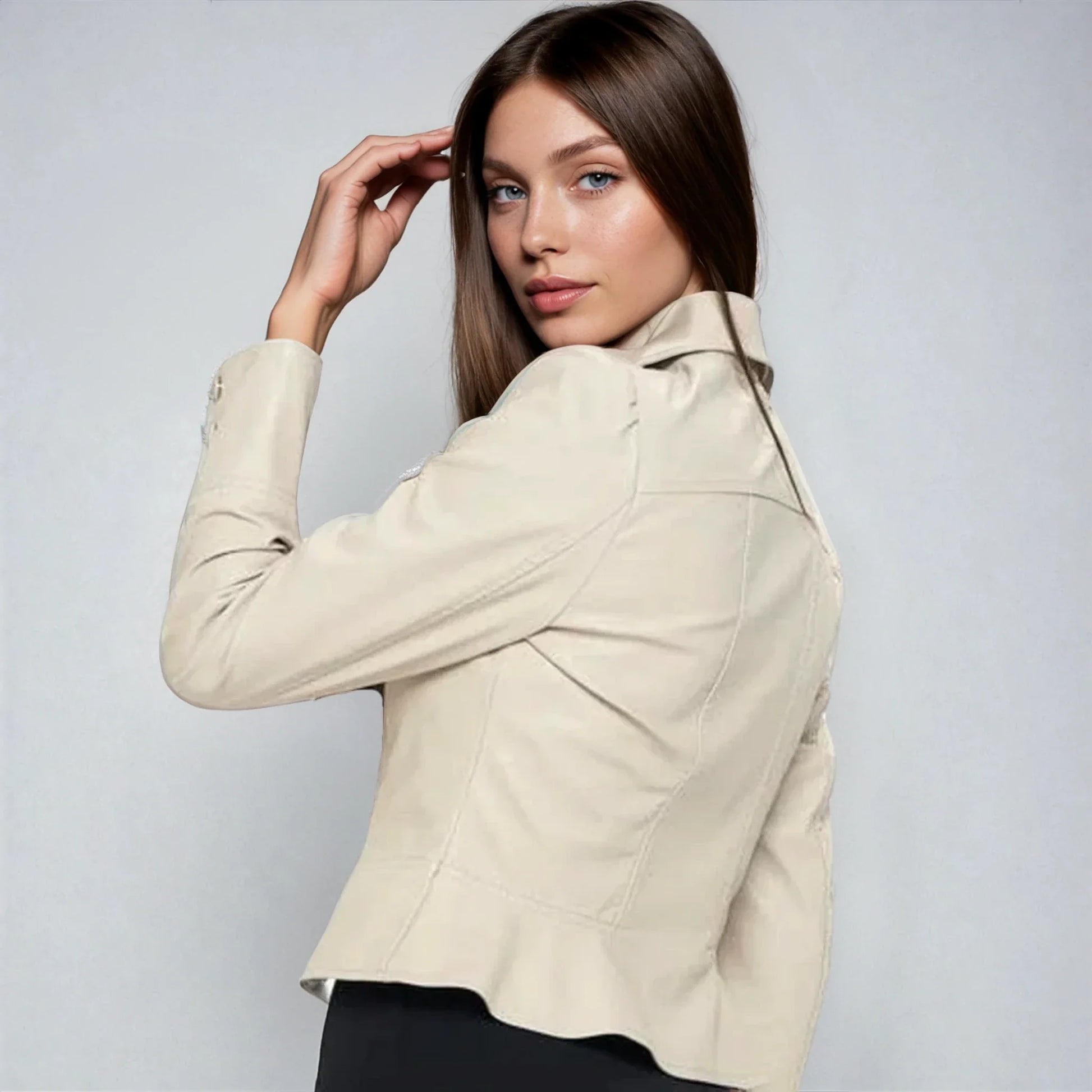 Ready in 5 Vegan Leather Peplum Jacket - Osadia Concept Store