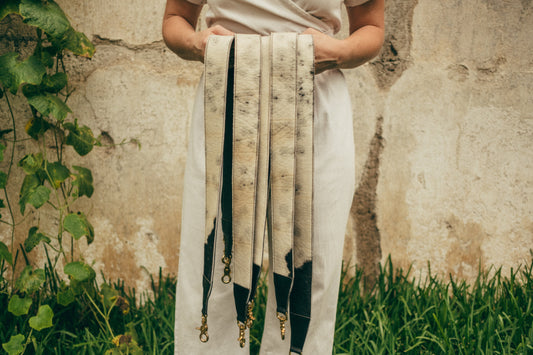 Hair on Hide Strap - Black